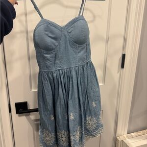 Blue Embroidered Sundress